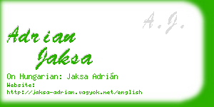adrian jaksa business card